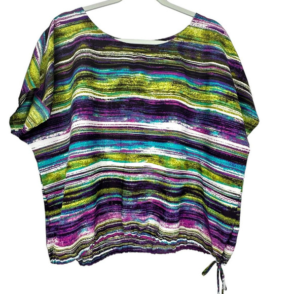 Ruby Rd. Purple Green Blue Multi Color Pullover Top Size XL - Picture 1 of 4